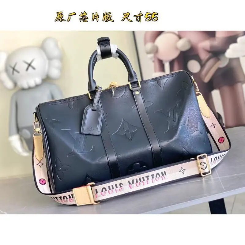 Louis Vuitton Travel Bags Monogram duffel bag with shoulder strap — 33