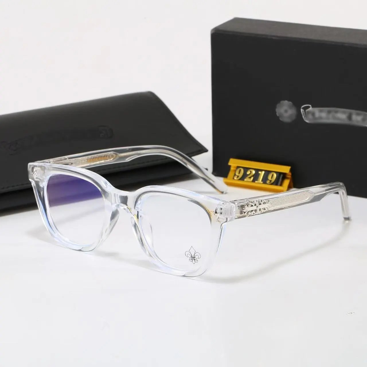 Chrome Hearts Eyewear Square Clear-Lens Eyeglass Frames with Cross Motifs product image
