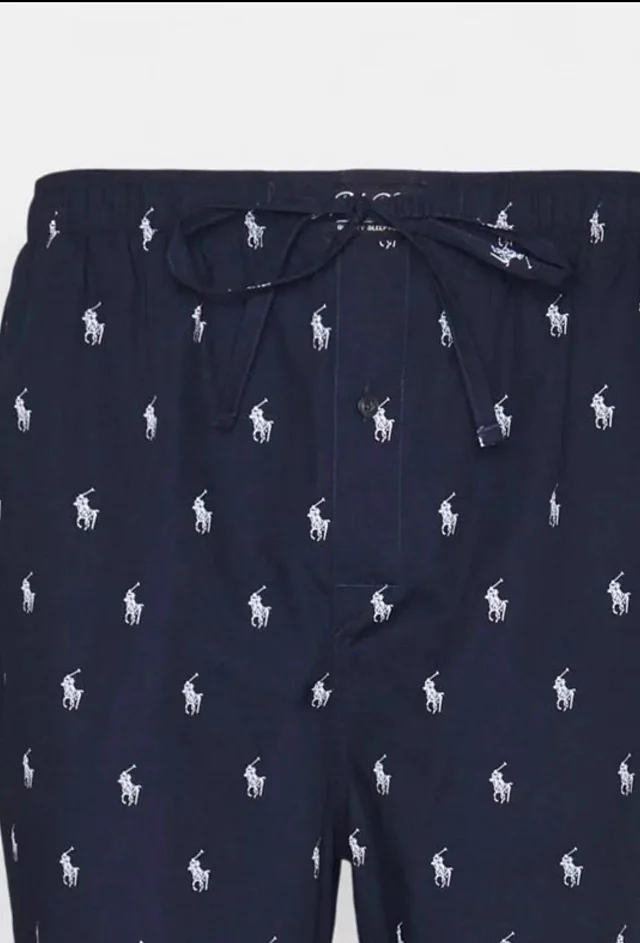 Polo Ralph Lauren Trousers All-Over Embroidered Pony Pajama Pants product detail image 2