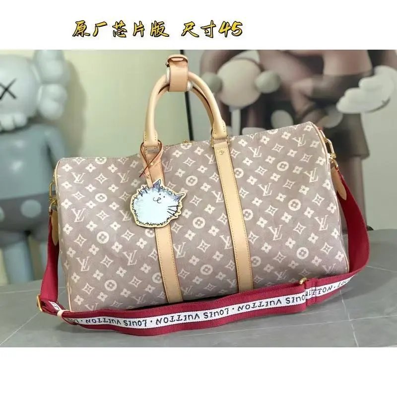 Louis Vuitton Travel Bags Monogram duffel bag with shoulder strap — 15