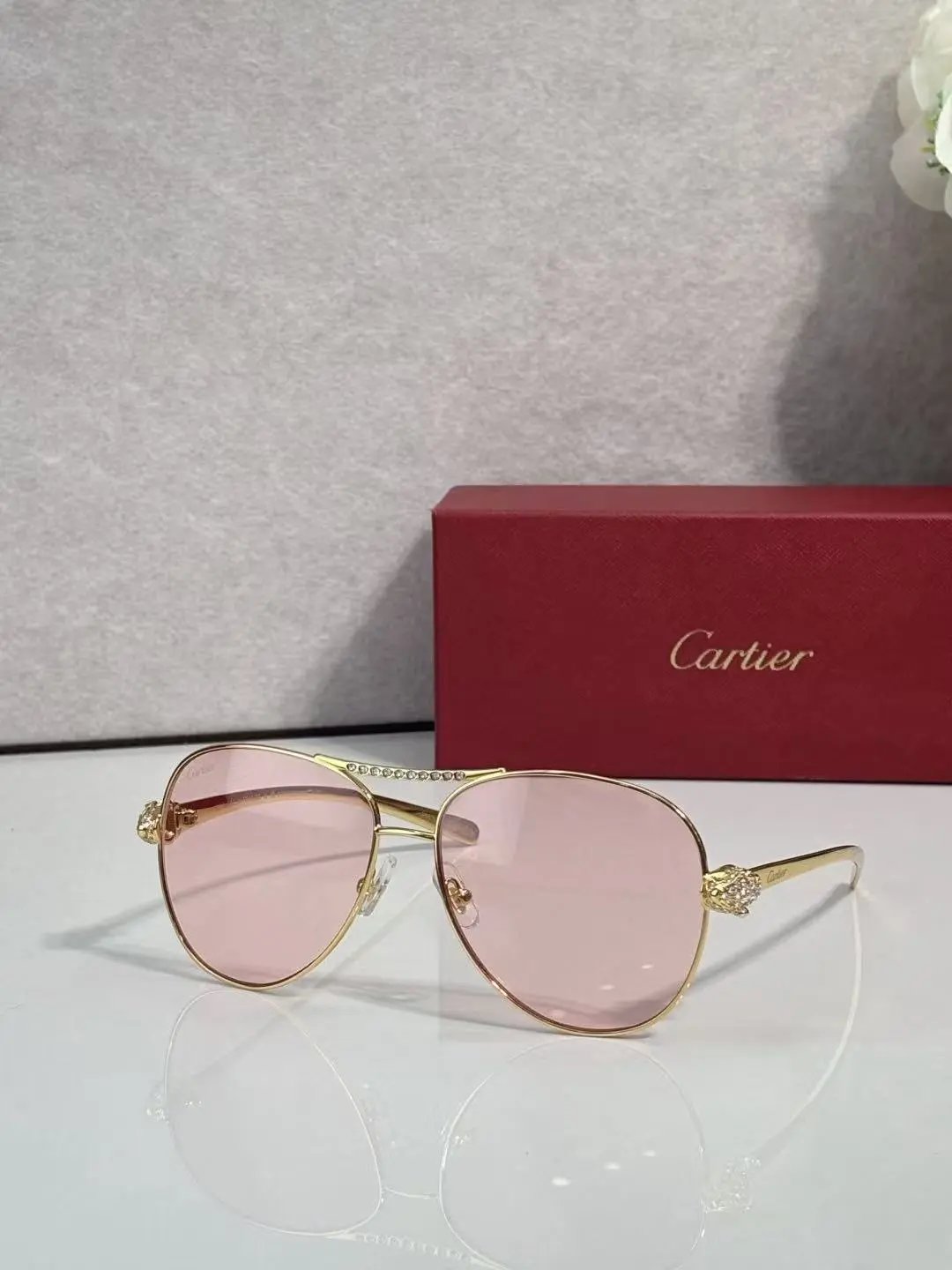 Cartier Eyewear 2011 Round Metal-Frame Sunglasses — 20