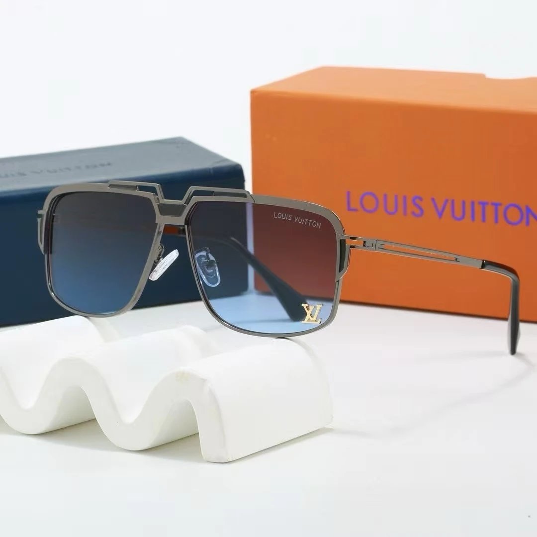 Louis Vuitton Eyewear Oversized shield sunglasses with Monogram print — 18