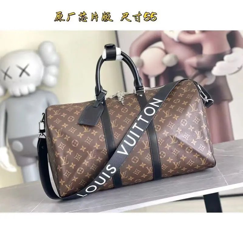 Louis Vuitton Travel Bags Monogram duffel bag with shoulder strap — 36