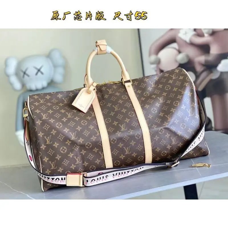 Louis Vuitton Travel Bags Monogram duffel bag with shoulder strap — 37