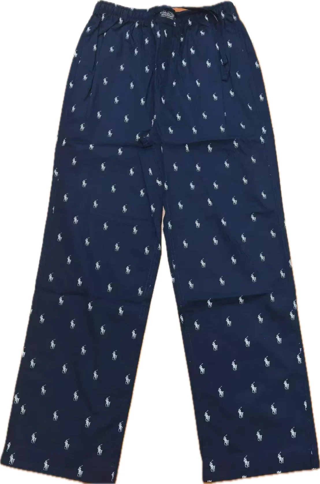 Polo Ralph Lauren Trousers All-Over Embroidered Pony Pajama Pants — Deep Royal Blue with White Pony