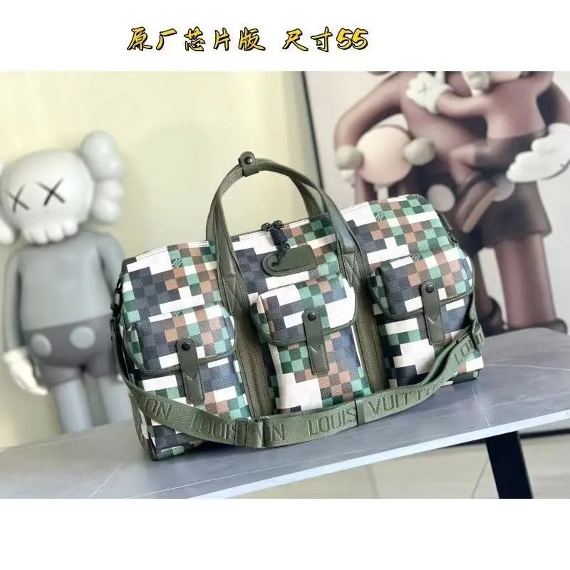 Louis Vuitton Travel Bags Monogram duffel bag with shoulder strap — 28