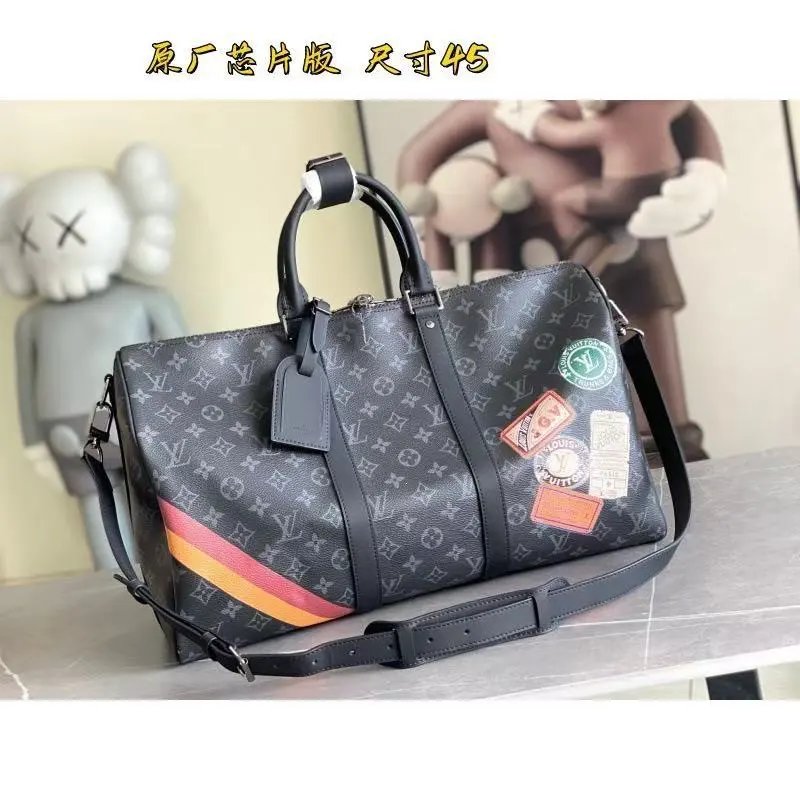 Louis Vuitton Travel Bags Monogram duffel bag with shoulder strap — 17