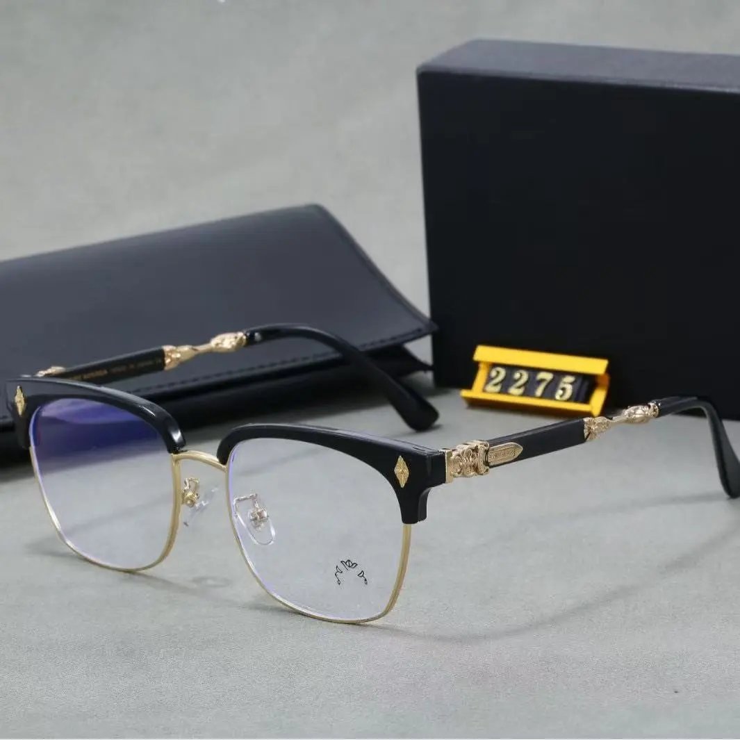 Chrome Hearts Eyewear Square Clear-Lens Eyeglass Frames with Cross Motifs product image