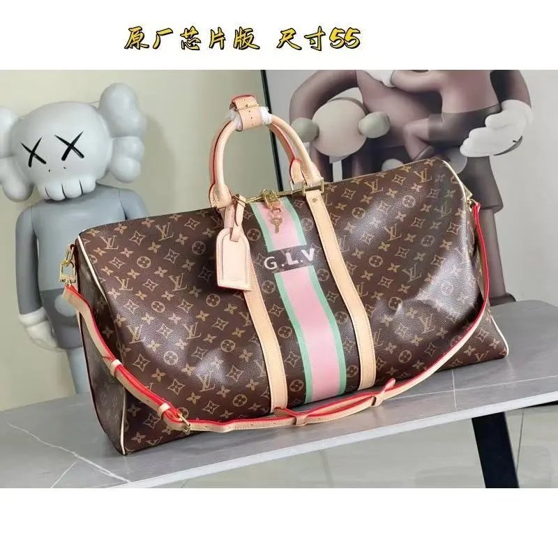 Louis Vuitton Travel Bags Monogram duffel bag with shoulder strap — 27