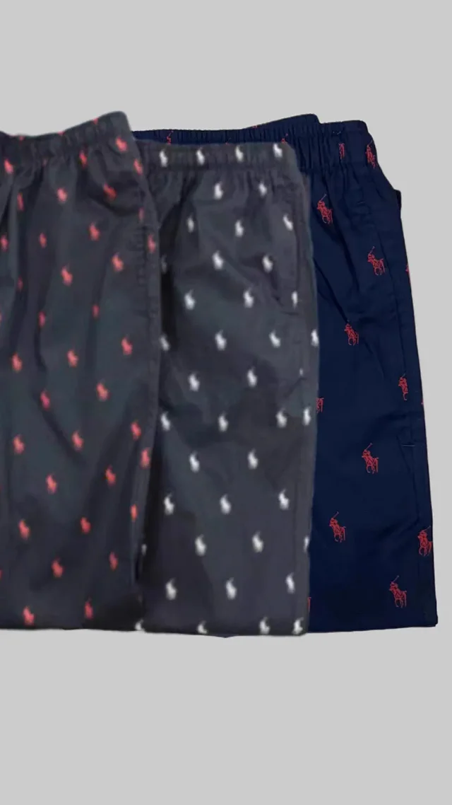 Polo Ralph Lauren Trousers All-Over Embroidered Pony Pajama Pants product detail image 1