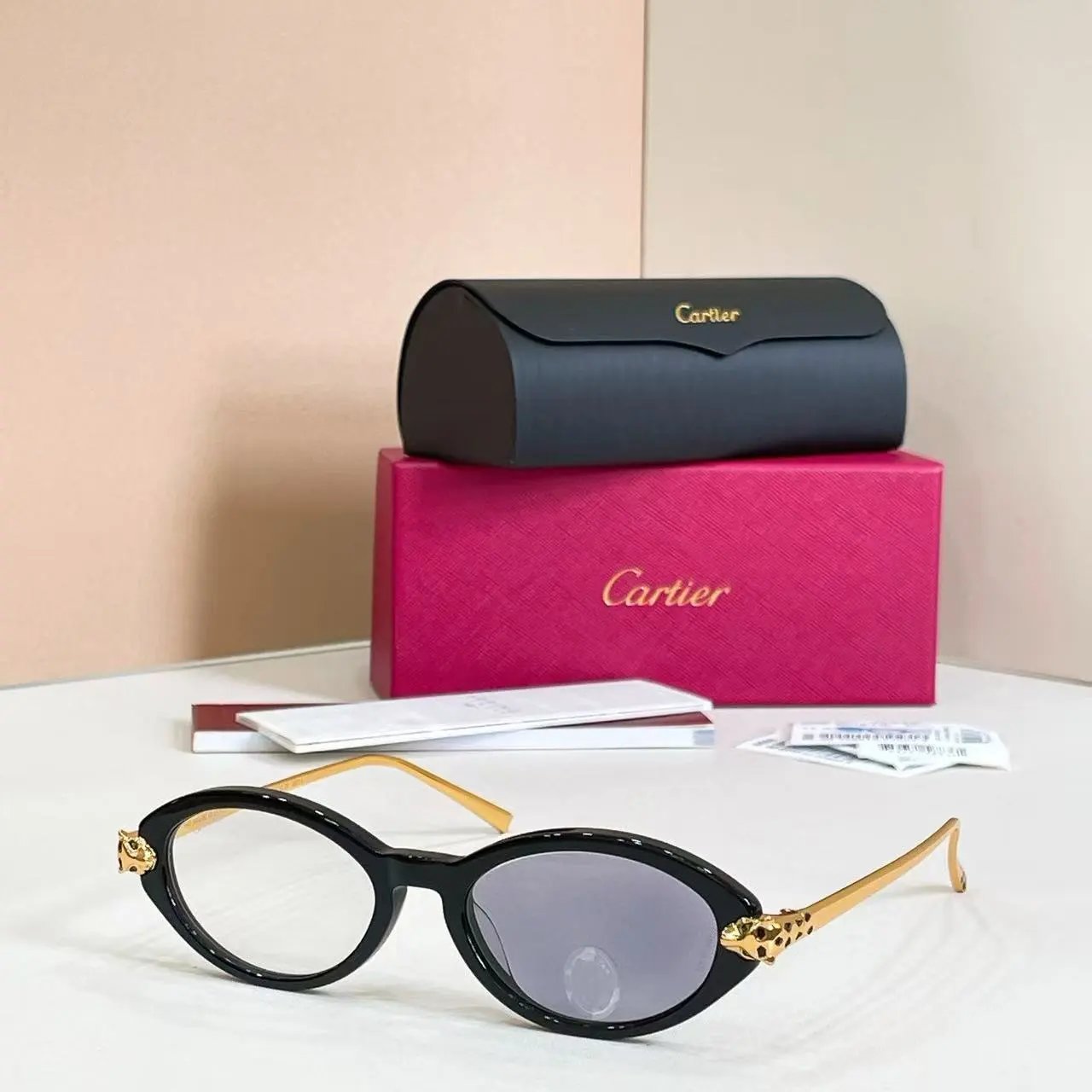 Cartier Eyewear 2011 Round Metal-Frame Sunglasses — 38