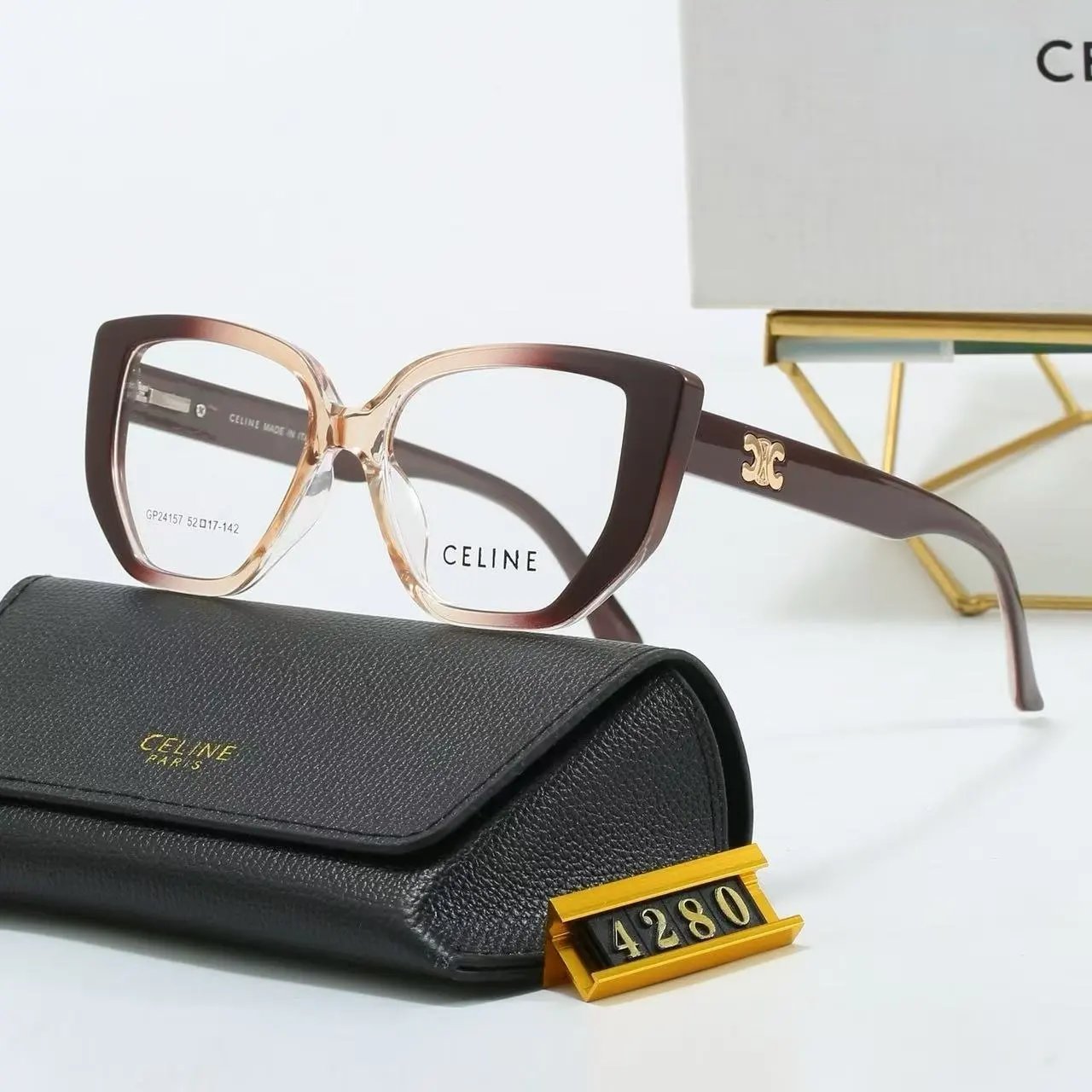 Celine Eyewear Oval Metal-Frame Sunglasses product image