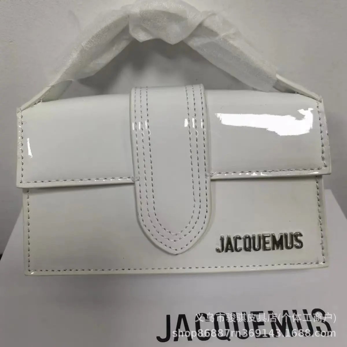 Jacquemus Handbags Structured flap handbag with top handles and detachable shoulder strap — 26(18cm)