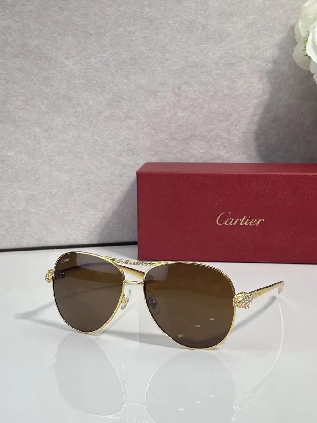 Cartier Eyewear 2011 Round Metal-Frame Sunglasses — 19
