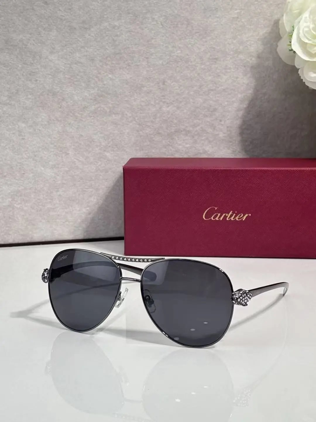 Cartier Eyewear 2011 Round Metal-Frame Sunglasses — 23
