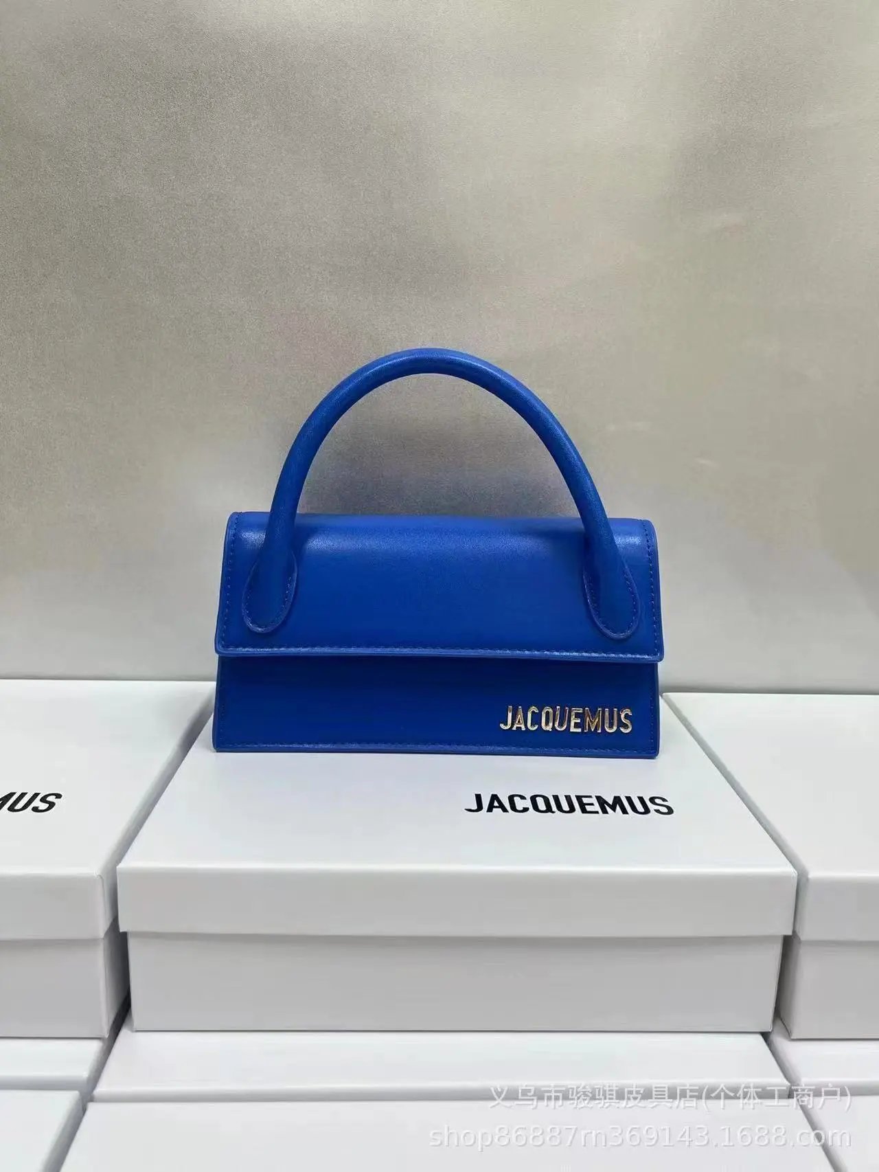 Jacquemus Handbags Structured flap handbag with top handles and detachable shoulder strap — 3(21.5cm)