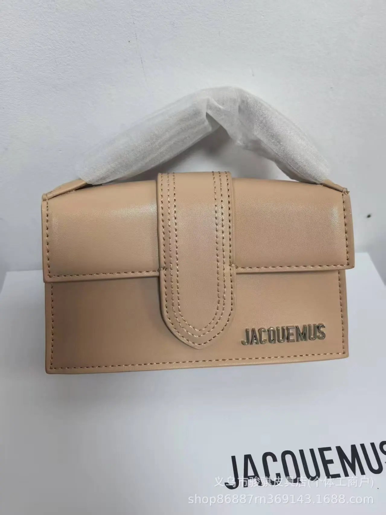 Jacquemus Handbags Structured flap handbag with top handles and detachable shoulder strap — 27(18cm)