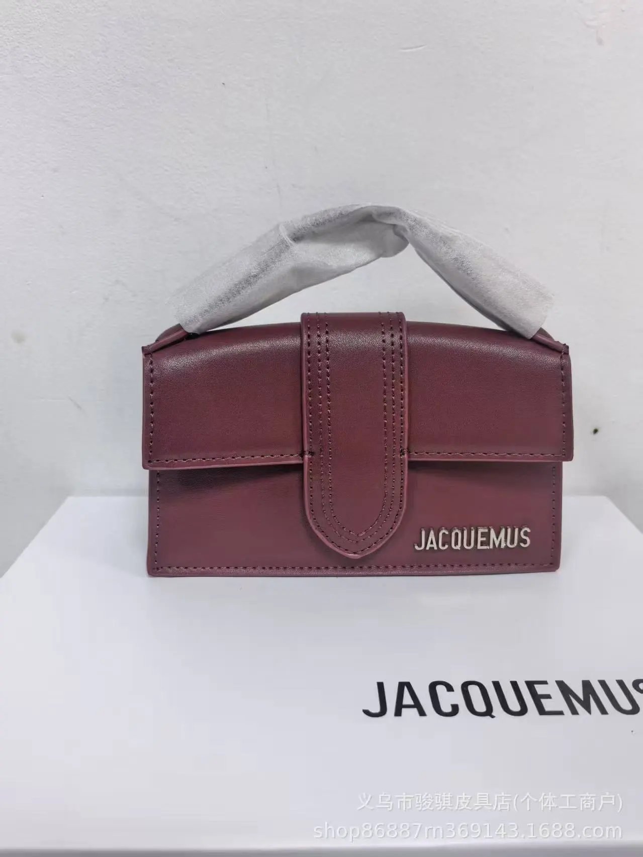 Jacquemus Handbags Structured flap handbag with top handles and detachable shoulder strap — 28(18cm)