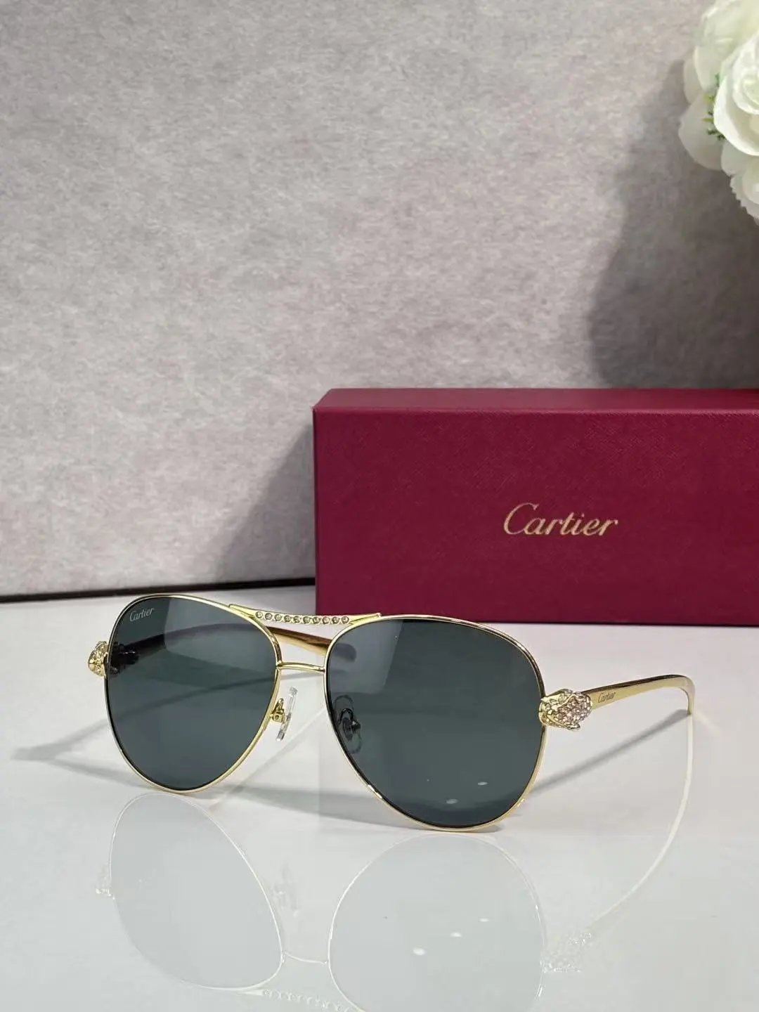 Cartier Eyewear 2011 Round Metal-Frame Sunglasses — 21