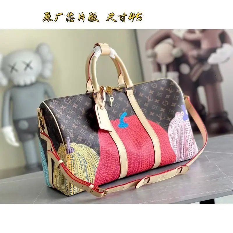Louis Vuitton Travel Bags Monogram duffel bag with shoulder strap — 19