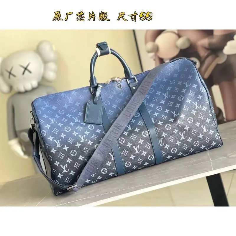 Louis Vuitton Travel Bags Monogram duffel bag with shoulder strap — 22