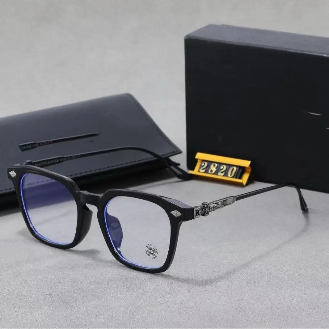 Chrome Hearts Eyewear Square Clear-Lens Eyeglass Frames with Cross Motifs product image