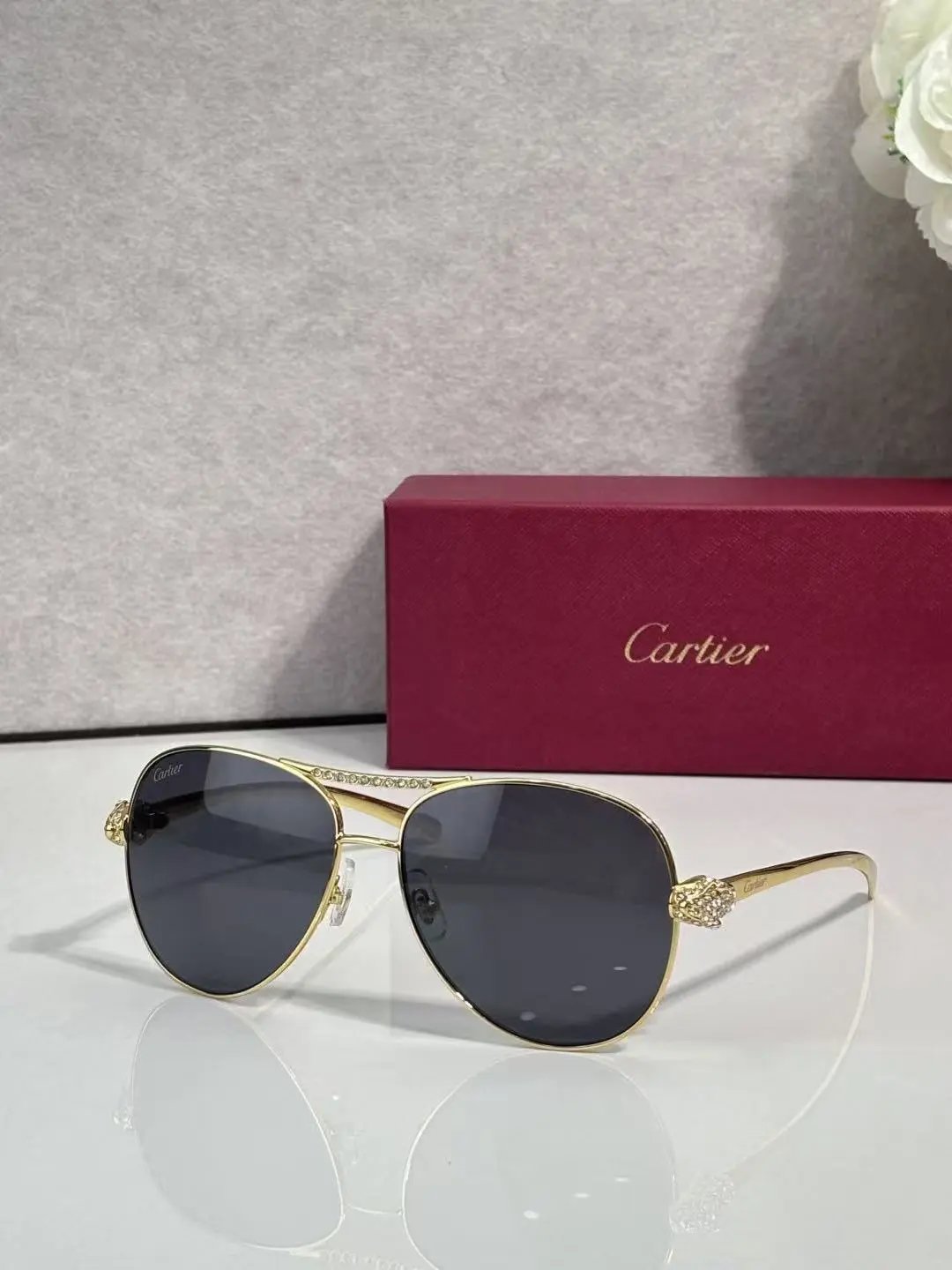 Cartier Eyewear 2011 Round Metal-Frame Sunglasses — 22