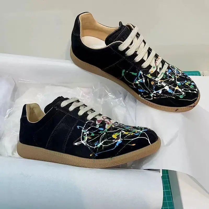 Unbranded Sneakers Low-top suede-panel gum sole — 19