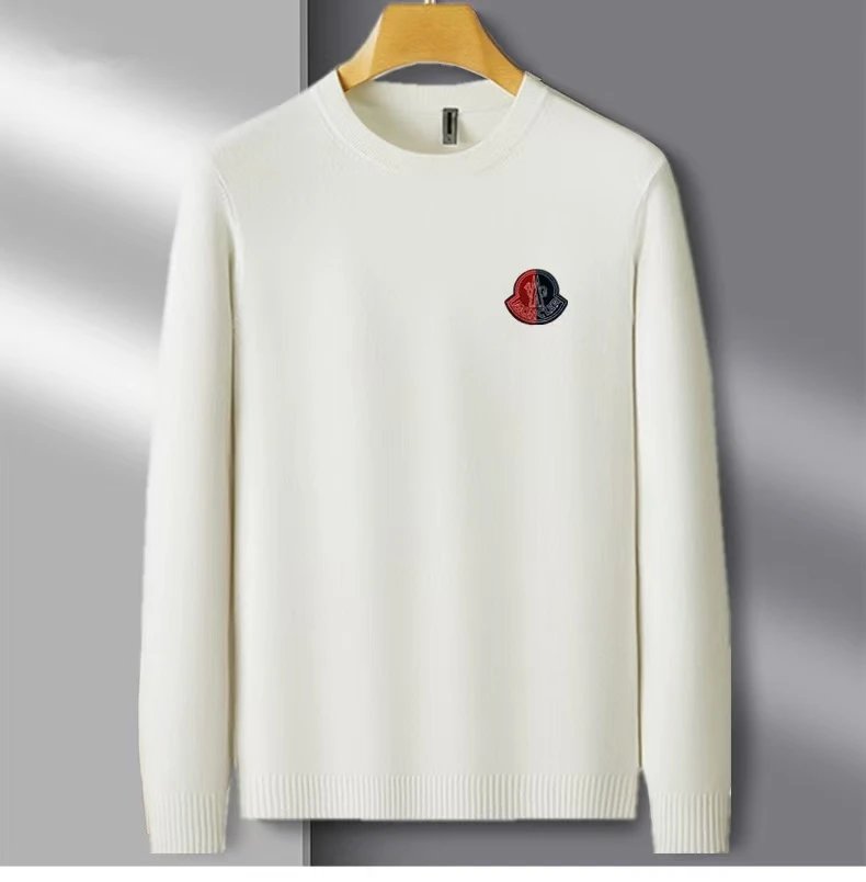 Moncler Logo Embroidered Crewneck Sweater牛仔蓝 - 8