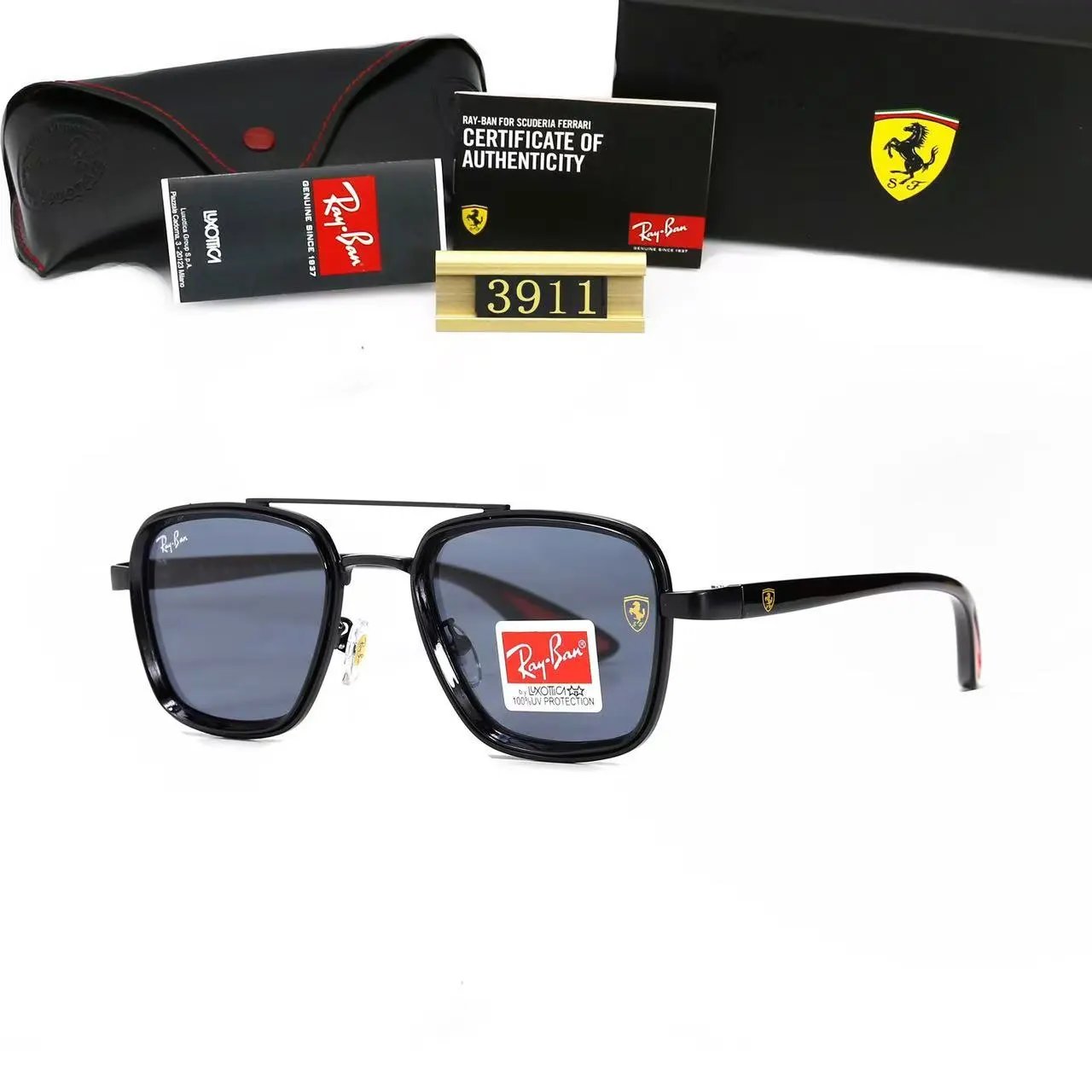 Tom Ford Eyewear Square-frame sunglasses with T-logo temples — 27