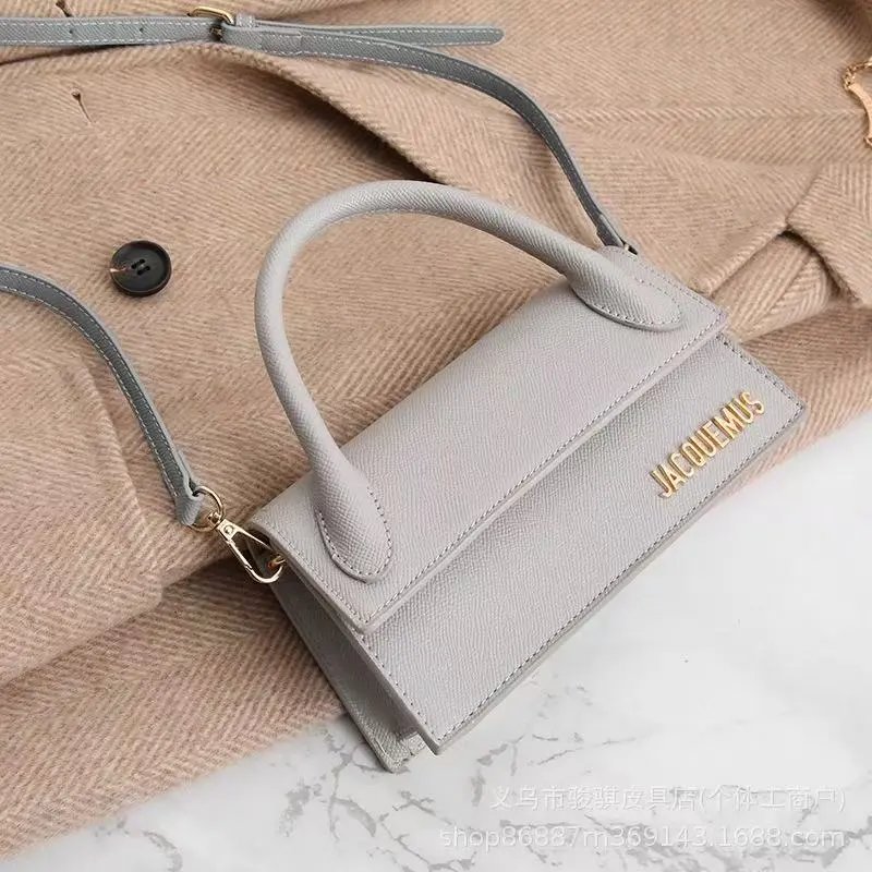 Jacquemus Handbags Structured flap handbag with top handles and detachable shoulder strap — 18(21.5cm)