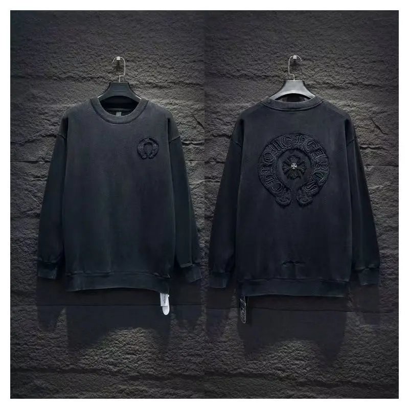 Chrome Hearts Cross Logo Washed Black Hoodie - 6