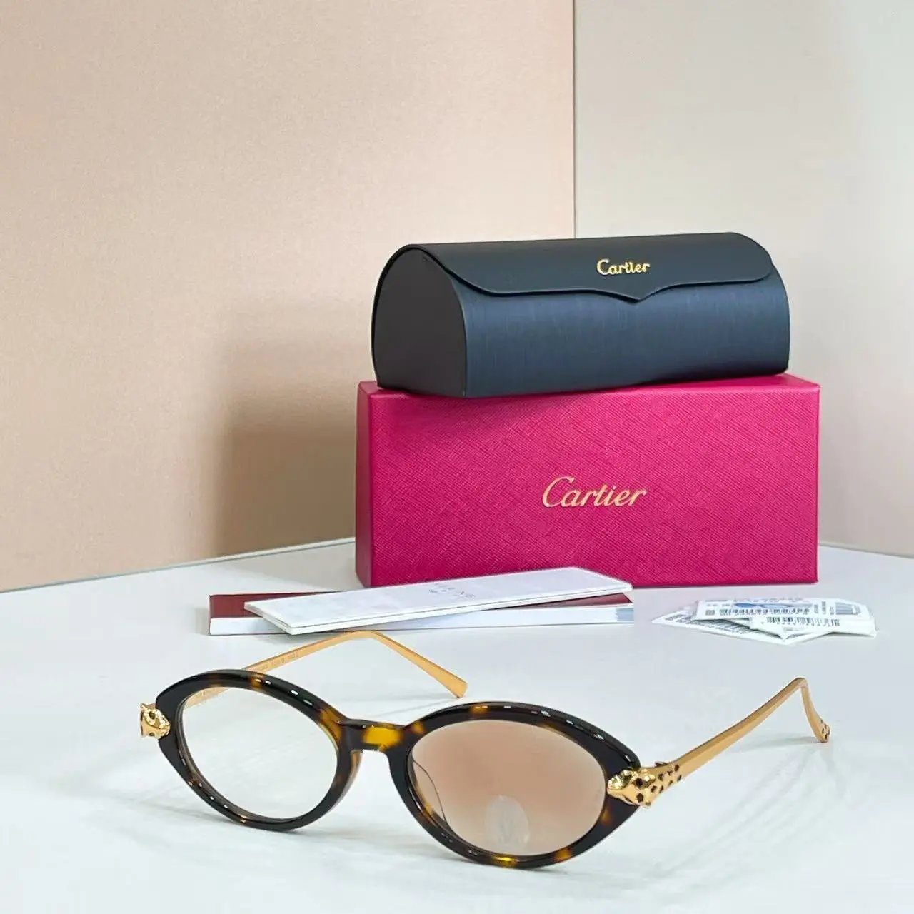Cartier Eyewear 2011 Round Metal-Frame Sunglasses — 32
