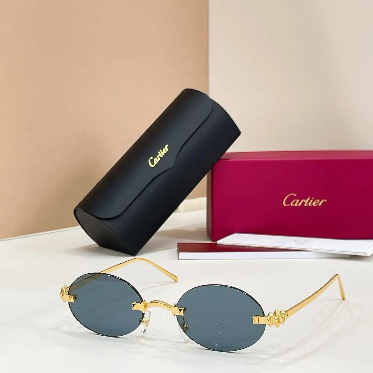 Cartier Eyewear 2011 Round Metal-Frame Sunglasses — 40