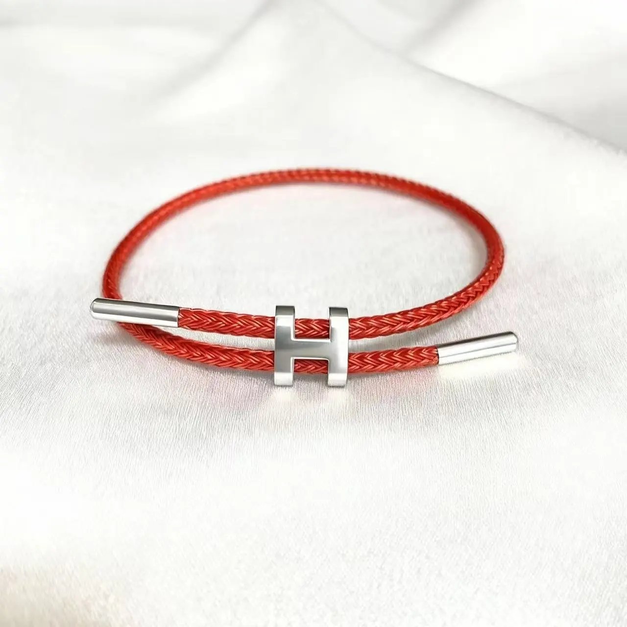 Unbranded Jewelry Braided Cord Bracelet with H-Shaped Clasp — 24