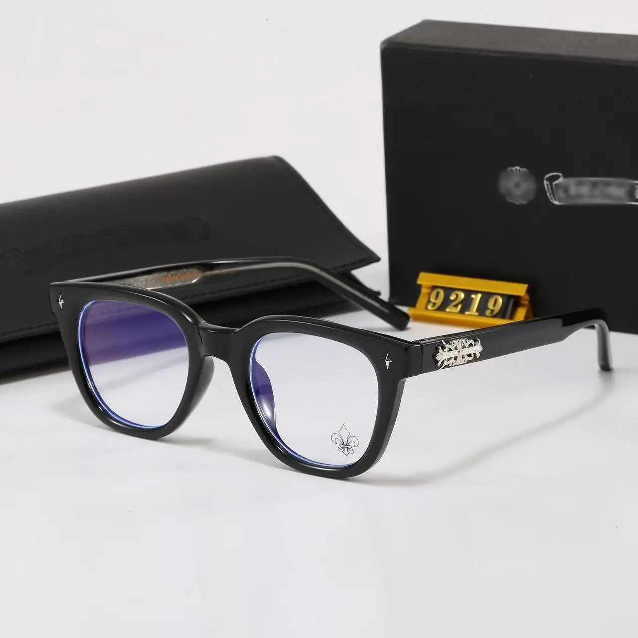 Chrome Hearts Eyewear Square Clear-Lens Eyeglass Frames with Cross Motifs product image