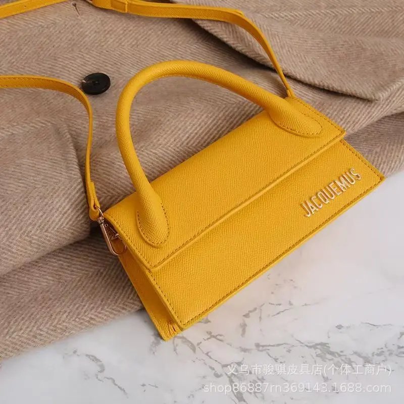 Jacquemus Handbags Structured flap handbag with top handles and detachable shoulder strap — 16(21.5cm)