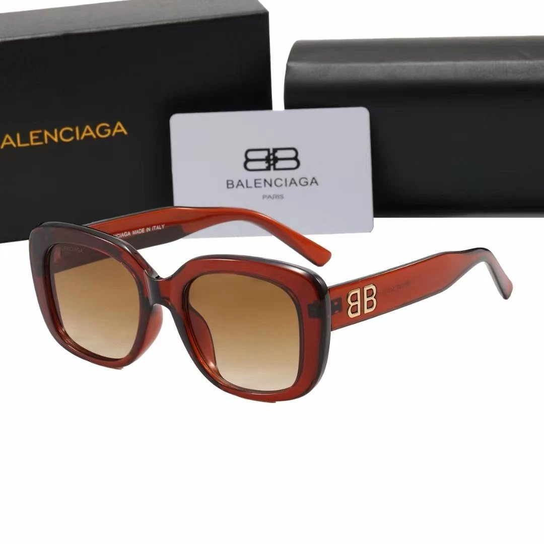 Balenciaga Eyewear Rectangular Logo Sunglasses — 22