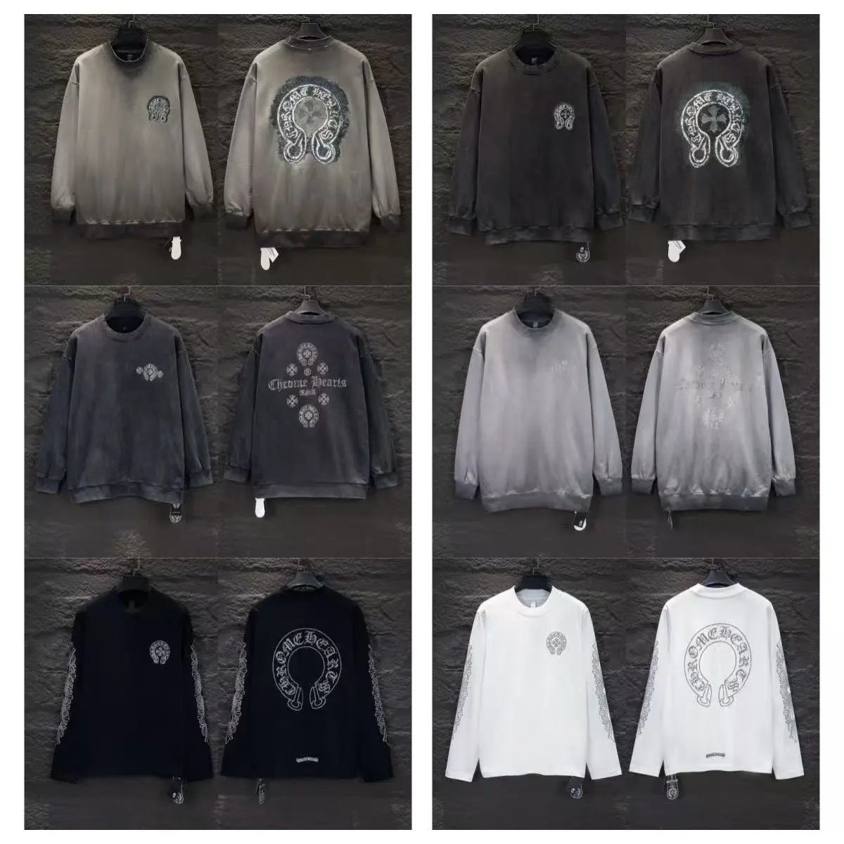 Chrome Hearts Cross Logo Washed Black Hoodie - 2