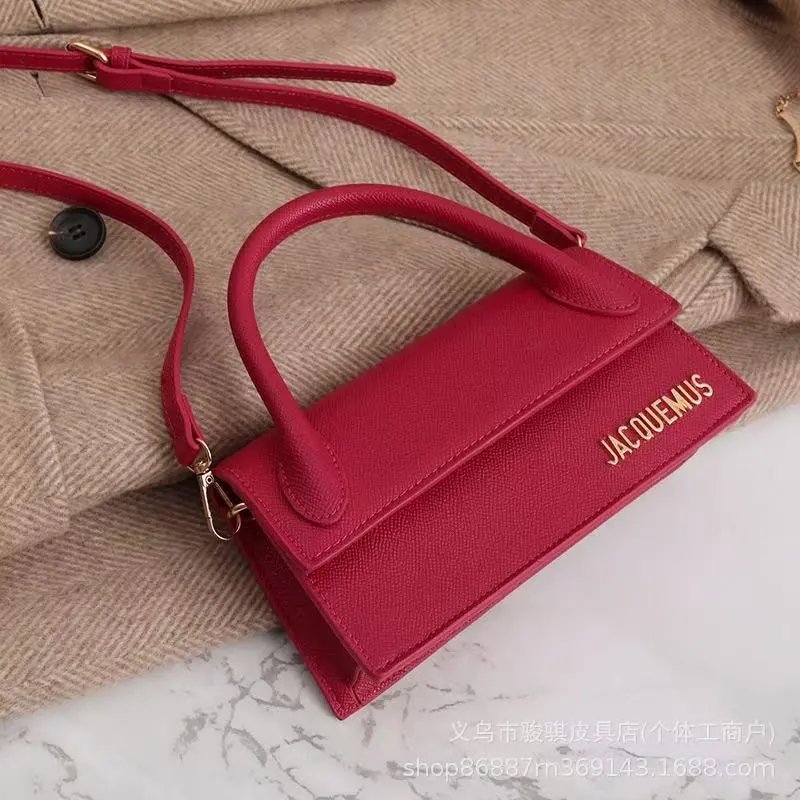 Jacquemus Handbags Structured flap handbag with top handles and detachable shoulder strap — 17(21.5cm)
