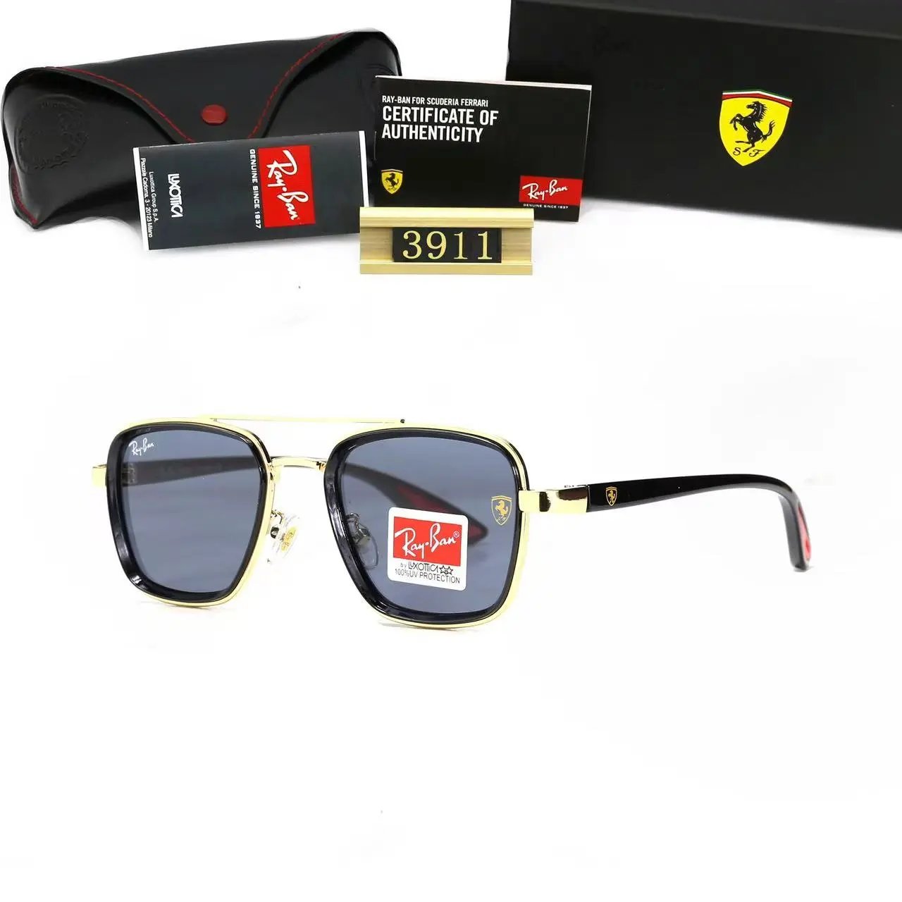 Tom Ford Eyewear Square-frame sunglasses with T-logo temples — 30
