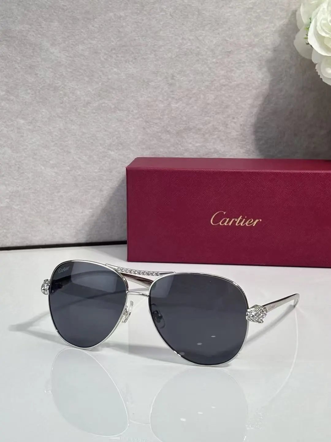 Cartier Eyewear 2011 Round Metal-Frame Sunglasses — 26