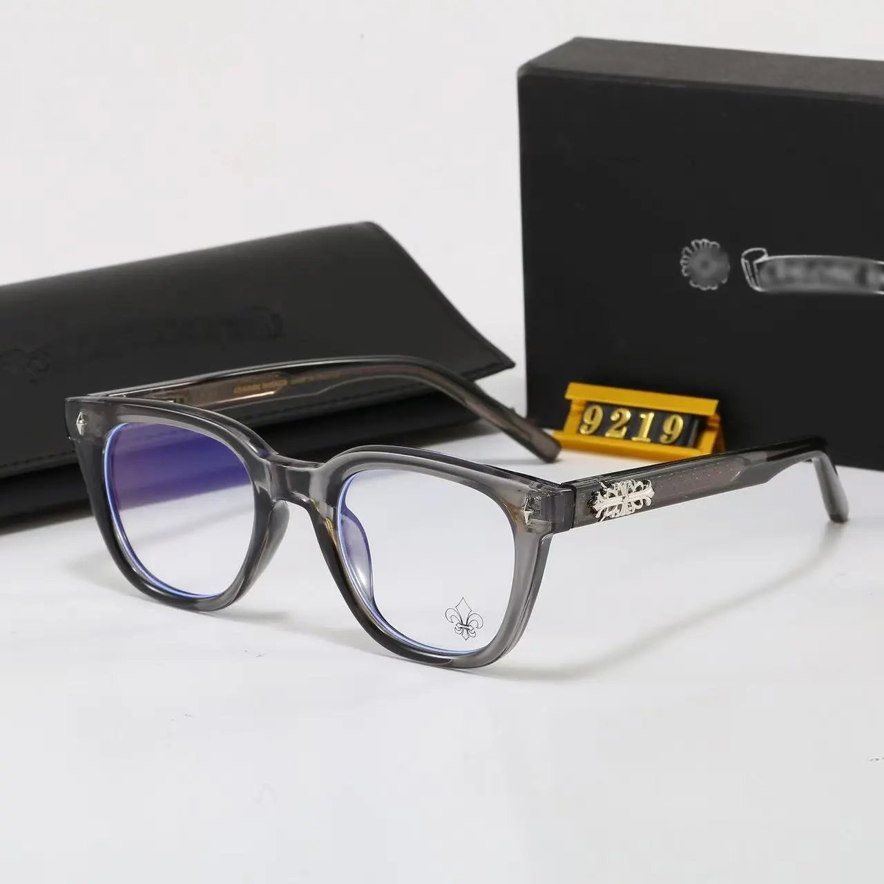 Chrome Hearts Eyewear Square Clear-Lens Eyeglass Frames with Cross Motifs product image