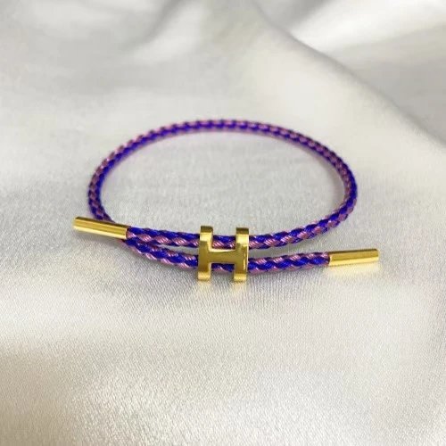 Unbranded Jewelry Braided Cord Bracelet with H-Shaped Clasp — 28