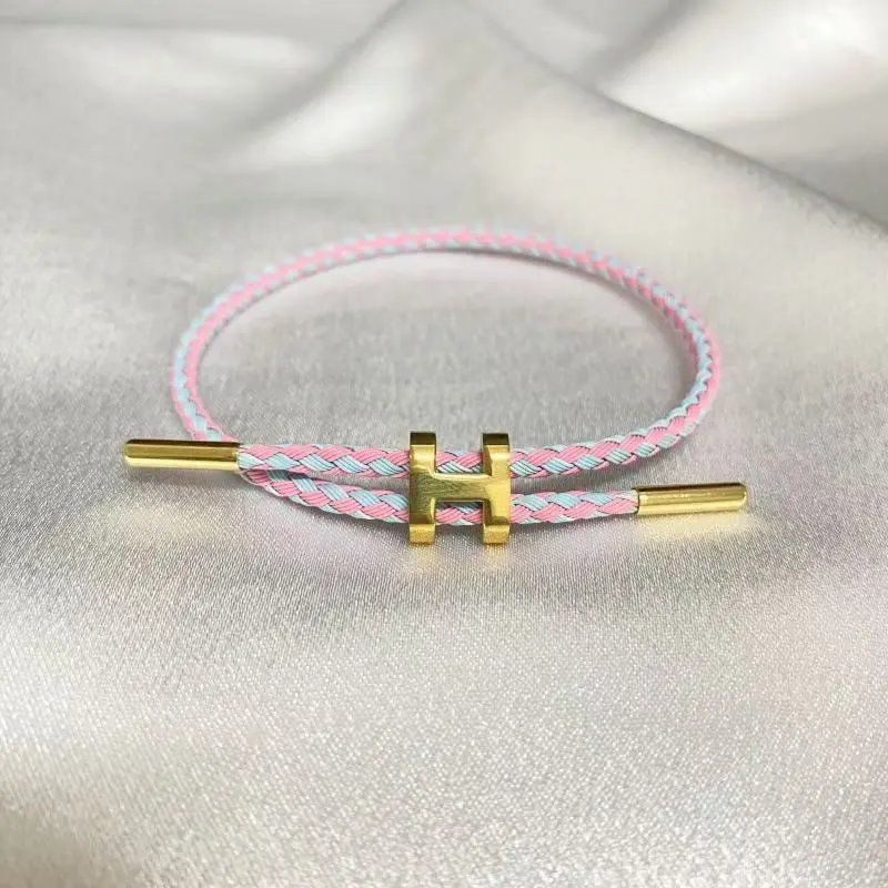 Unbranded Jewelry Braided Cord Bracelet with H-Shaped Clasp — 27