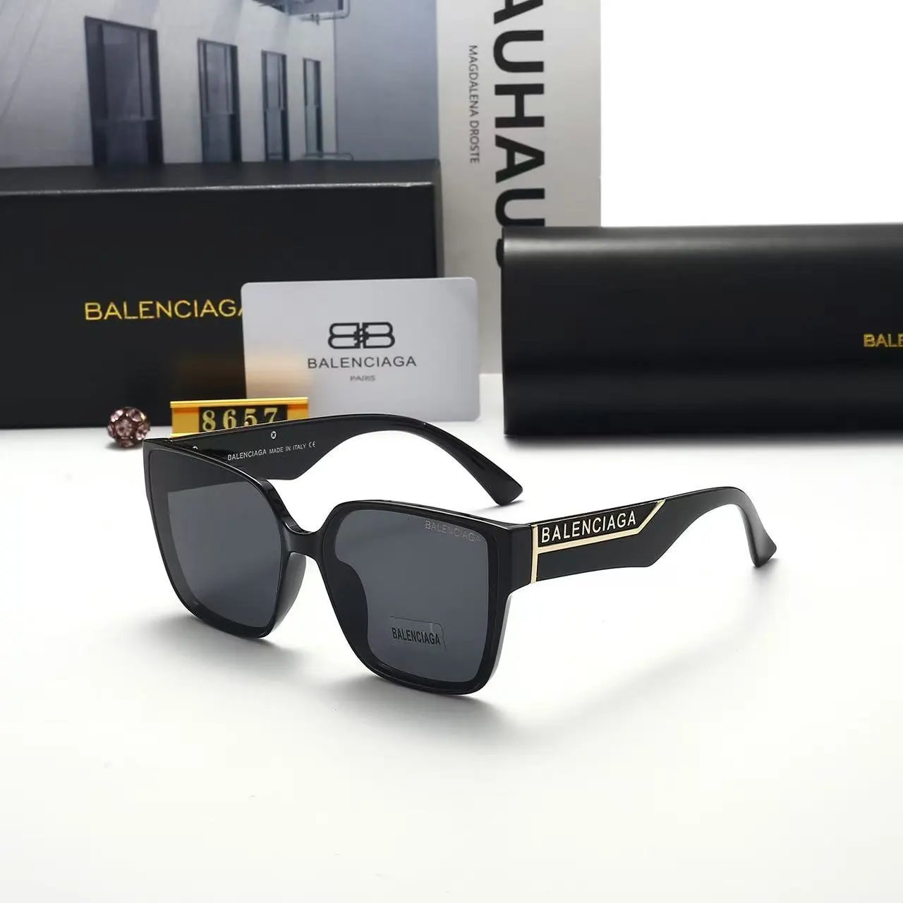 Balenciaga Eyewear Rectangular Logo Sunglasses — 15