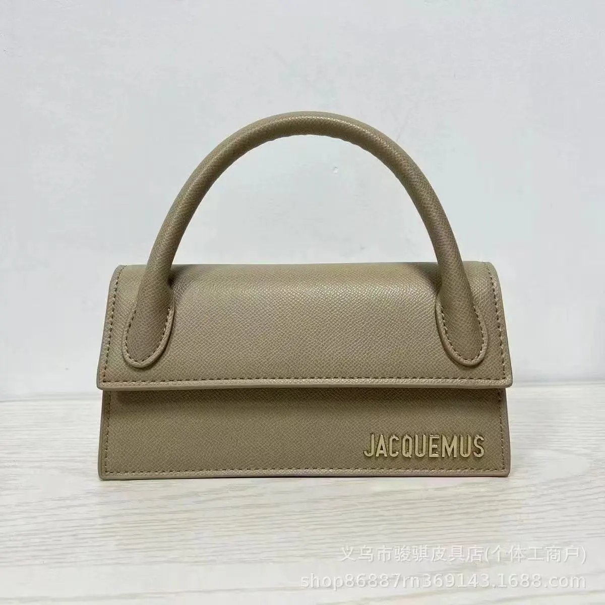 Jacquemus Handbags Structured flap handbag with top handles and detachable shoulder strap — 14(21.5cm)