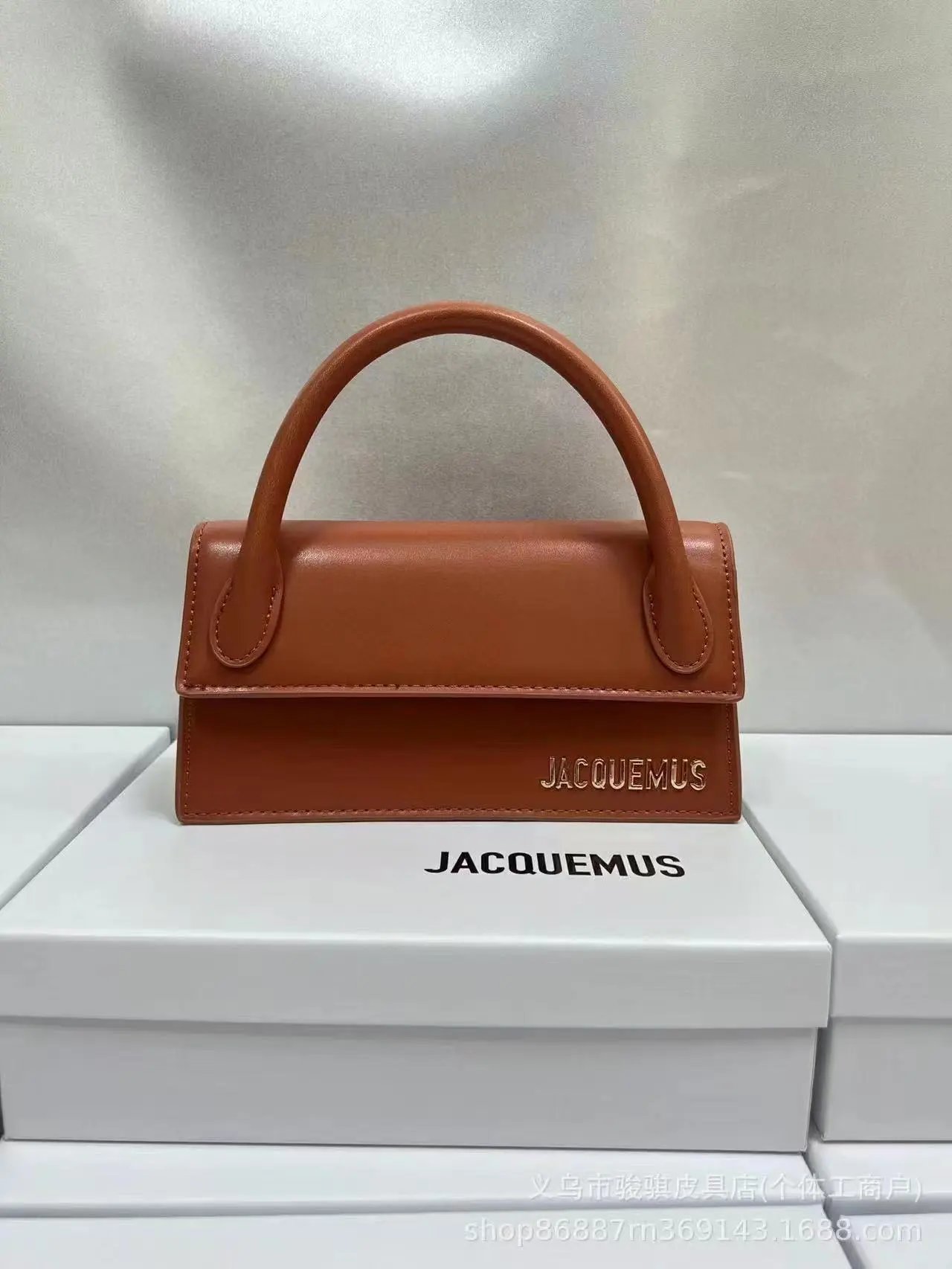 Jacquemus Handbags Structured flap handbag with top handles and detachable shoulder strap — 10(21.5cm)