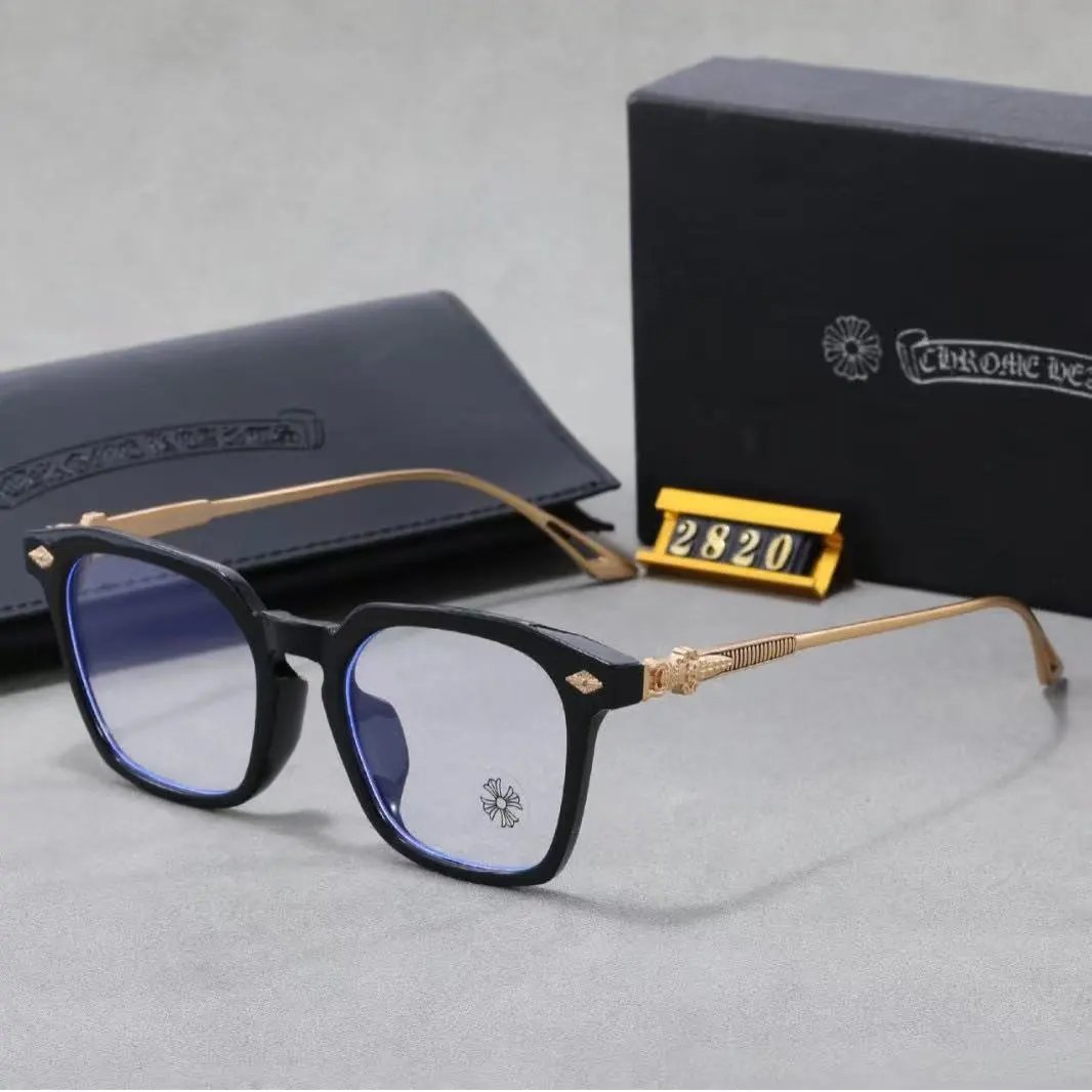 Chrome Hearts Eyewear Square Clear-Lens Eyeglass Frames with Cross Motifs product image