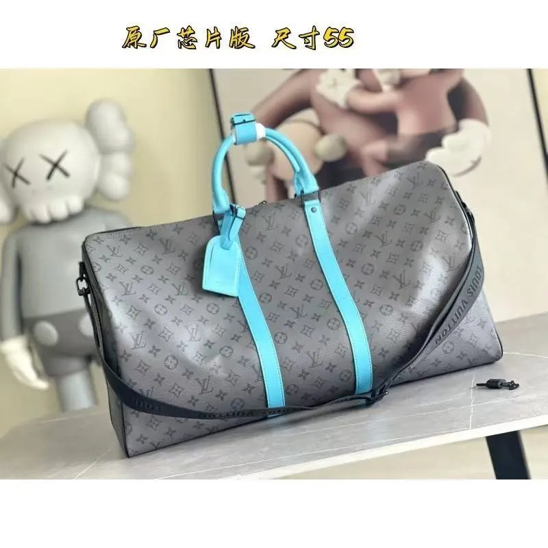 Louis Vuitton Travel Bags Monogram duffel bag with shoulder strap — 30